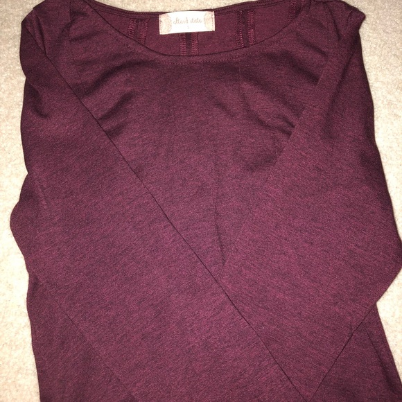 Knee length casual dress (maroon) - Picture 2 of 3